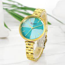 CURREN 9043 Golden Stainless Steel Analog Watch For Women
